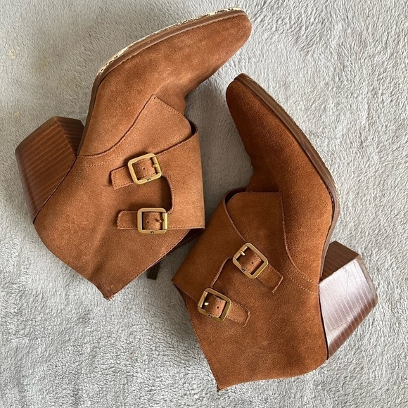 Michael Kors Tan Suede Ankle Booties Boots Size 9M - Picture 4 of 10